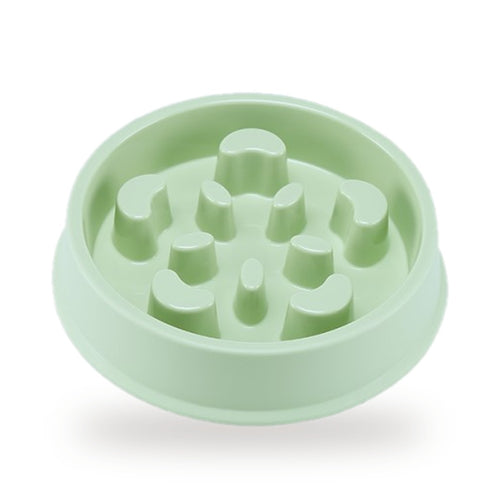 Side profile of the PETNOOK maze slow feeder bowl showing its depth and non-slip base